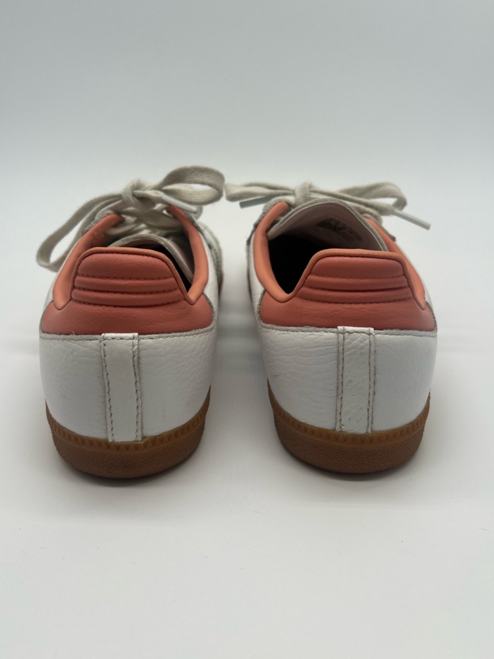 Adidas Samba Sneakers in White and Coral Pink Women's Sz 6.5 - Picture 3 of 11